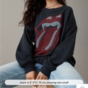 AE Oversized Halloween Rolling Stones Graphic Sweatshirt
